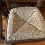6 Vintage Oak Ladder Back Chairs with Rush Seating Image 4