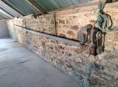 Grain auger and roller