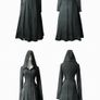 Black Gothic Hooded Dress and Coat Image 5