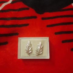 sterling silver leaf shaped earrings