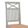 Dining Chairs 2 pcs Grey Solid Oak Wood Image 7