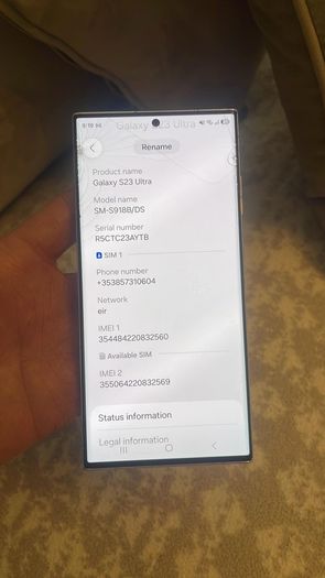 Samsung galaxy s23 ultra white