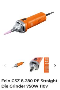 Fein GSZ 8-280 PE Straight Die Grinder 750W 110V