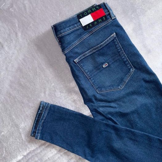 Tommy Hilfiger Blue Skinny Jeans Sylvia W29 L32 UK 10  TH Iconic Logo Patch