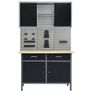 Workbench with Three Wall Panels and One Cabinet Image 3