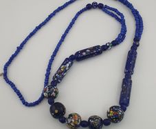 Antique Venetian Style Aventurine Glass Beads Necklace