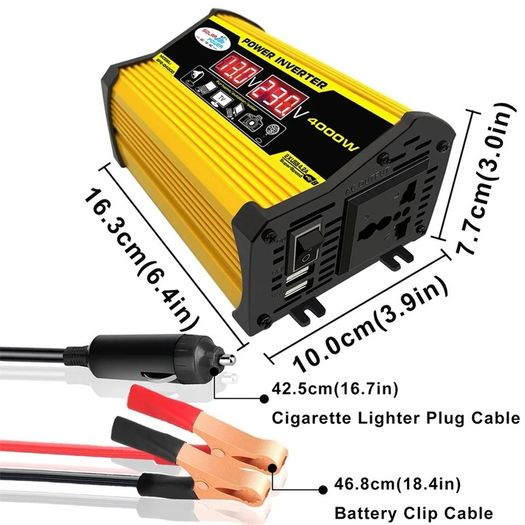 Small 600w max Car Power Inverter Converter DC 12V To AC 110/220V Transformer Dual USB Peak Modified Sine wav
