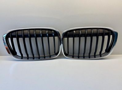 BMW X1 F48 original front kidney grilles Chrome Black