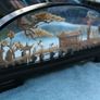 Vintage Asian Oriental Hand Carved Cork Art Shadow Box Diorama 3D Image 2