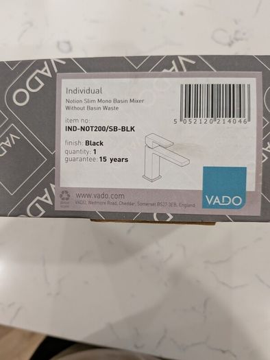 VADO Slim Mono Basin Mixer Tap
