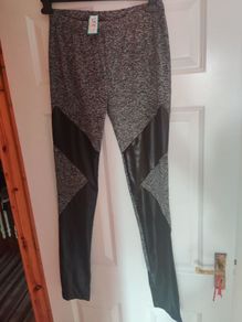 Brand new grey/black leggings size  XL UK14/16 EU42/44 Postage included