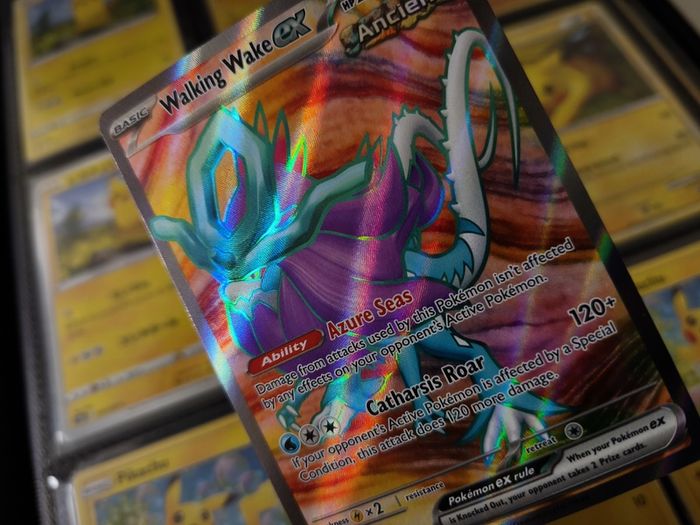 Walking Wake EX ! Full Art ! Ultra Rare ! from Temporal Forces Set ! 2024 ! Pokemon Card !