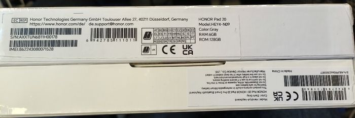 Brand New HONOR PAD 20 5G - 6GB/128GB - SIM Card Version - 12.1" - 3K Ultra HD Display - Sealed