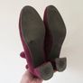 Red velvet ankle boots Size UK 6 / EU 39 / US 8.5 / 25.5 cm. Image 4