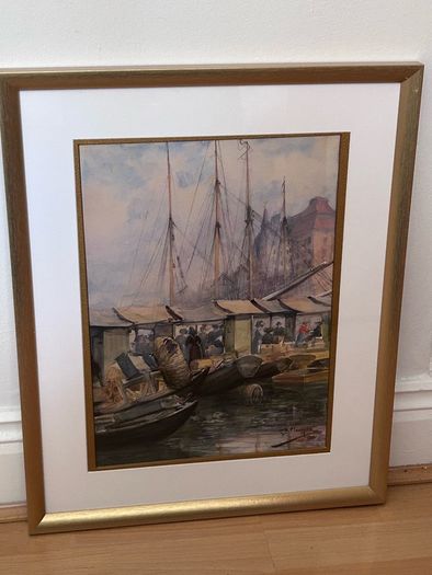 Original watercolour by Carl August Olausson 1909