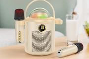 Pearlescent Karaoke Bluetooth Speaker with 2 Wireless Mic