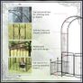 Metal Garden Arbor Arch with Double Doors Image 7