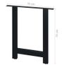 Dining Table Legs 2 pcs H Frame 70x72 cm Image 4