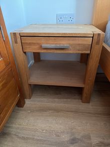 Oak bedside lockers
