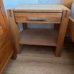 Oak bedside lockers