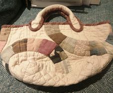 Handquilted and patchwork grab bag