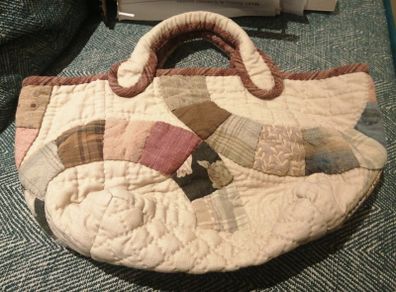 Handquilted and patchwork grab bag