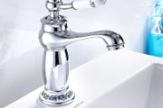 Luxury Victorian Basin Mixer Taps Chrome Mono Bathroom Cloakroom Sink Tap Hot and Cold Classic Faucet (Chrome)
