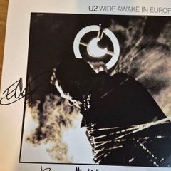 U2 Wide Awake in Europe record store day rare vinyl, signed by Bono and Edge