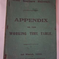 Great Southern Railways / Appendix to the Working Time Table / 1935