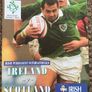 Very Rare 1996 Ireland v Scotland - Five Nations Championship Programme + Match Ticket Image 2