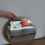 Mirror 40cm diameter solid golden metal frame Image 2