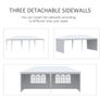 6x3m Gazebo Marquee Party Tent Pavilion White with 4 Sides Image 5
