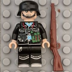 Lego compatible, military figures, German infantry. 15 figures plus rifles.