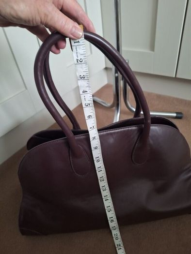 Large Burgundy Leather Tote bag from COS