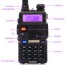 Baofeng Walkie Talkie UV 5R 5W Dual Band Ham Two Way Radio Vhf Uhf FM Radio Handheld Transceiver Hunting Image 4