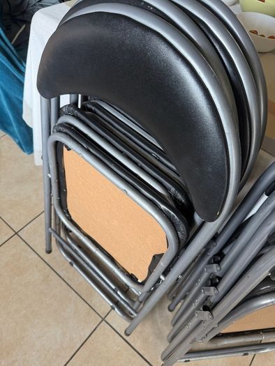 8 foldable chairs