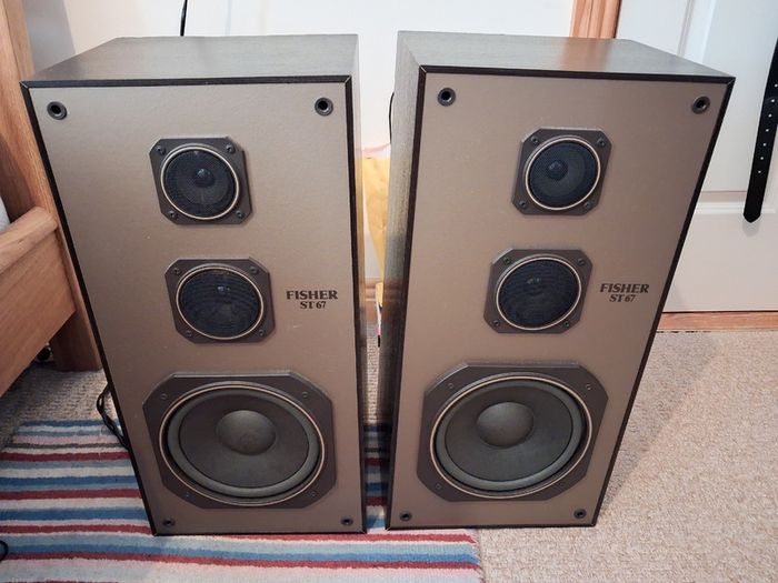 vintage fisher st67 large speakers