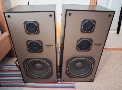 vintage fisher st67 large speakers