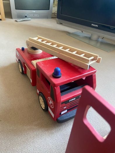 toy fire station. Fire truck and figures
