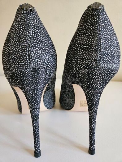 GUESS STILETTOS MULTI high heel sparkly silver shoes RRP 145e UK 6 new & boxed bank holiday sale
