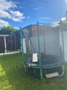 swing and trampoline