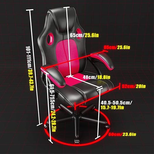 Gaming chair Office chair Swivel chair Computer chair Work chair Desk chair Ergonomic Chair Racing chair Leather chair PC gaming chair (FREE POSTAGE)