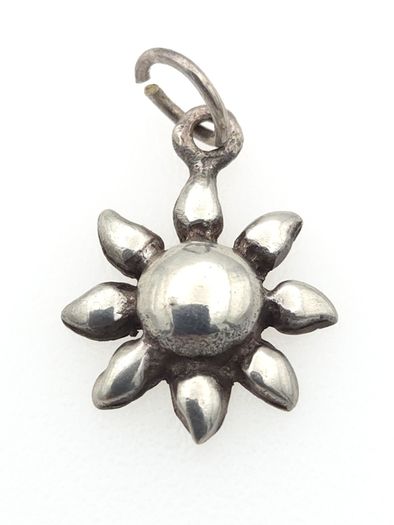 Vintage 925 Sterling Silver Sun Charm