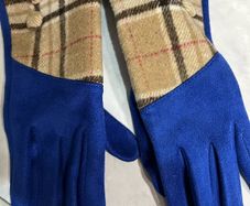 Faux suede gloves
