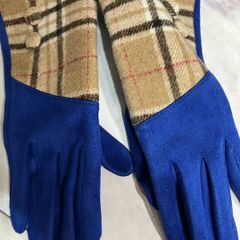 Faux suede gloves