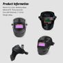 Welding Helmet Welder Mask Chameleon Large View True Color Solar Power Auto Darkening Welding Large For Arc Weld Grind Cut Image 2