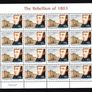 2003 Ireland Centenary of 1803 Rebellion (41c Robert Emmett, 50c Thomas Russell & 57c Anne Devlin) Plate 1B1B1B1B Commemorative Stamp Sheetlet Mint Never Hinged (MNH) Image 3