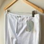 NWT Bellensia White Slim-Leg Cotton Trousers Image 2