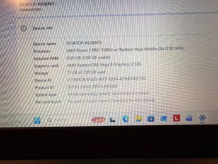 Lenovo X395 Laptop