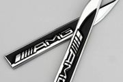 2 x AMG Black Fender Side Wing Metal Sticker Badge Emblem to Fit All Mercedes Benz Models AMGs